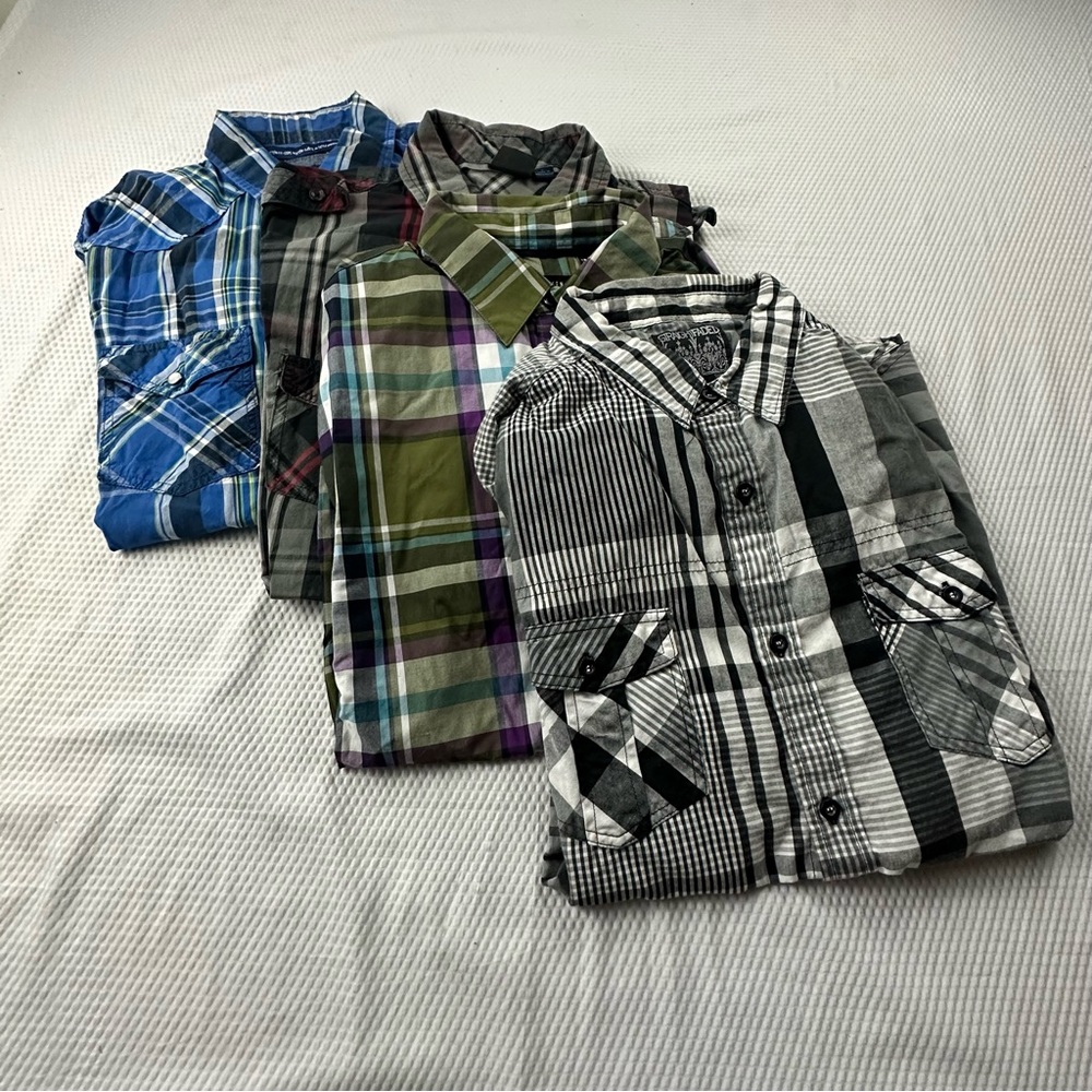 short sleeve casual button down bundle